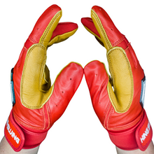 Load image into Gallery viewer, WRAP AROUND CUFF BATTING GLOVES RED