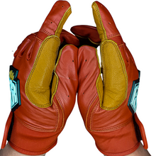 Load image into Gallery viewer, SHORT CUFF BATTING GLOVES RED