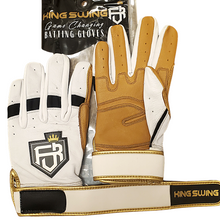 Load image into Gallery viewer, WRAP AROUND CUFF BATTING GLOVES WHITE