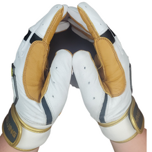 Load image into Gallery viewer, WRAP AROUND CUFF BATTING GLOVES WHITE