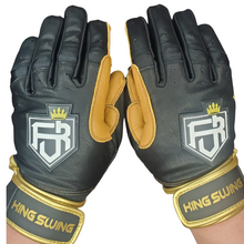 Load image into Gallery viewer, WRAP AROUND CUFF BATTING GLOVES BLACK