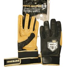 Load image into Gallery viewer, WRAP AROUND CUFF BATTING GLOVES BLACK