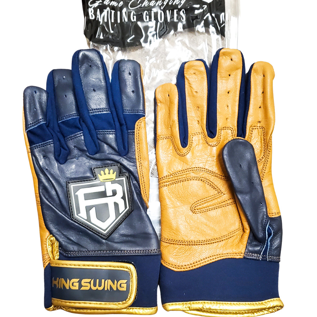 Navy and gold cheap batting gloves