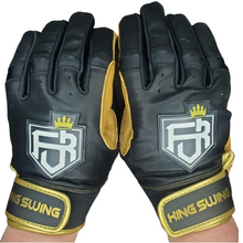 Load image into Gallery viewer, SHORT CUFF BATTING GLOVES BLACK