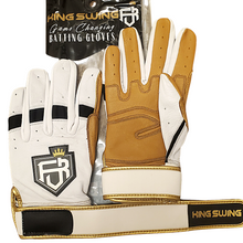 Load image into Gallery viewer, WRAP AROUND CUFF BATTING GLOVES WHITE
