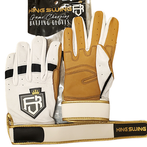 WRAP AROUND CUFF BATTING GLOVES WHITE