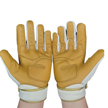 Load image into Gallery viewer, WRAP AROUND CUFF BATTING GLOVES WHITE
