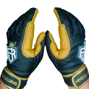 WRAP AROUND CUFF BATTING GLOVES BLACK