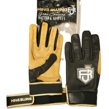 Load image into Gallery viewer, WRAP AROUND CUFF BATTING GLOVES BLACK
